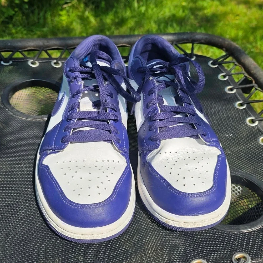 Nike Air Jordan 1 Low Sky J Purple White Sneakers Mens 10.5 Casual Streetwear